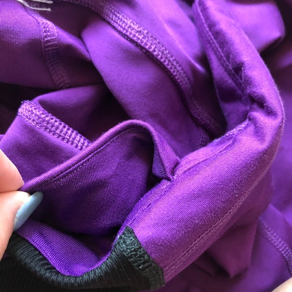 Lucy Purple Leggings with Mesh Detail at Ankle Size XS Lucy Tech workout active - Picture 4 of 5